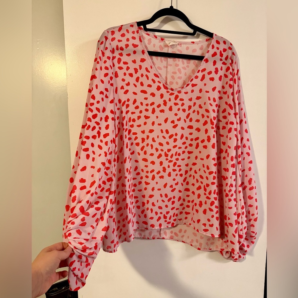 Stylish Pink and Red Women's Top